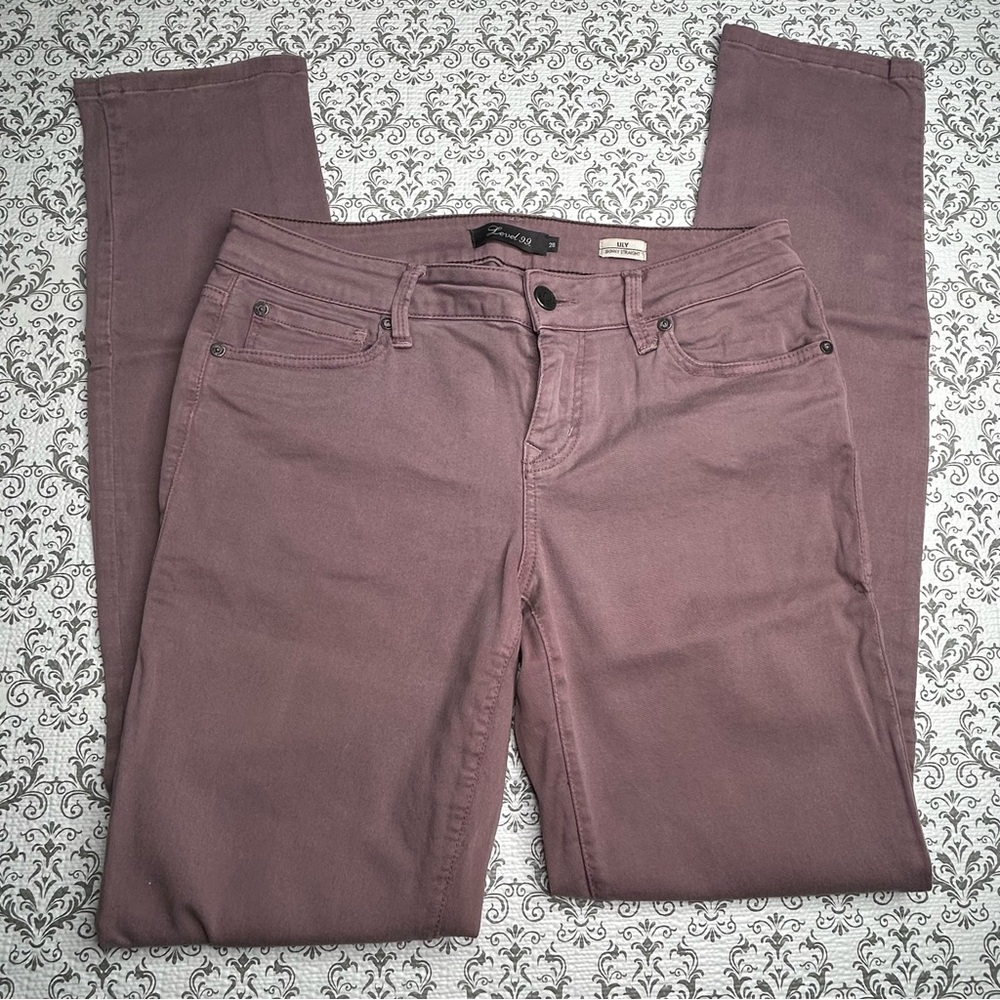 Level 99 Lily Skinny Straight Lilac Jeans, 28